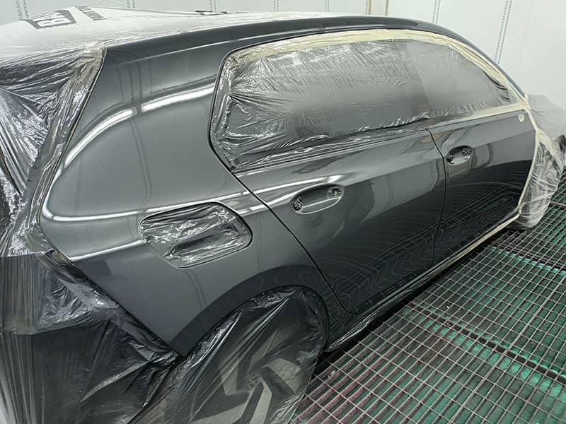 Car being resprayed in Buckley body shop