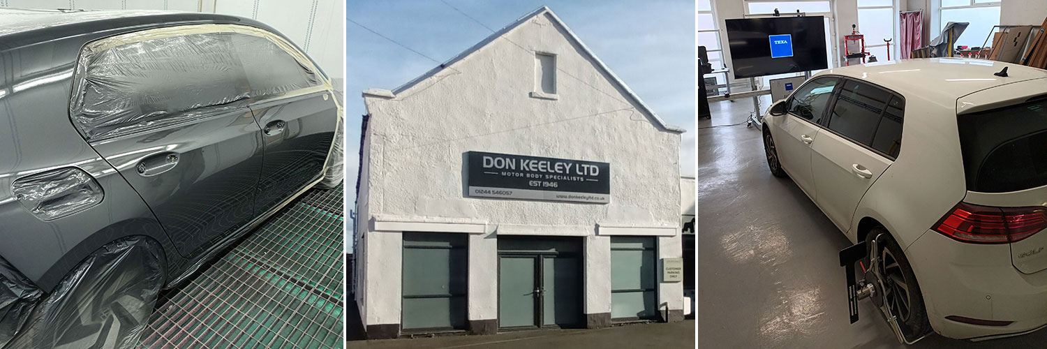 Exterior of Don Keeley body shop in Buckley