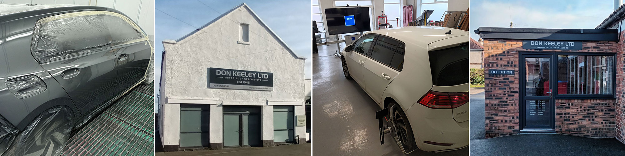 Exterior of Don Keeley body shop in Buckley